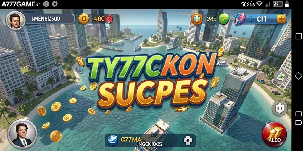 Tangkapan layar utama A777GAME menampilkan aksi gameplay Tycoon yang mendebarkan.