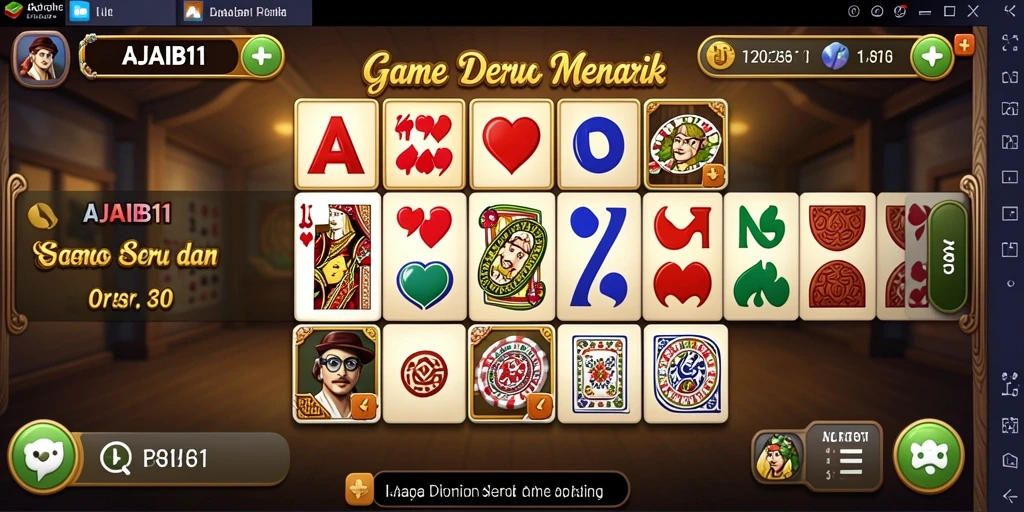 Screenshot dari AJAIB11 menunjukkan gameplay Domino yang menarik.