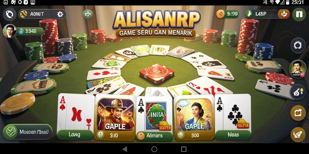 Tampilan gameplay Gaple yang menarik dan interaktif di ALISANRP.