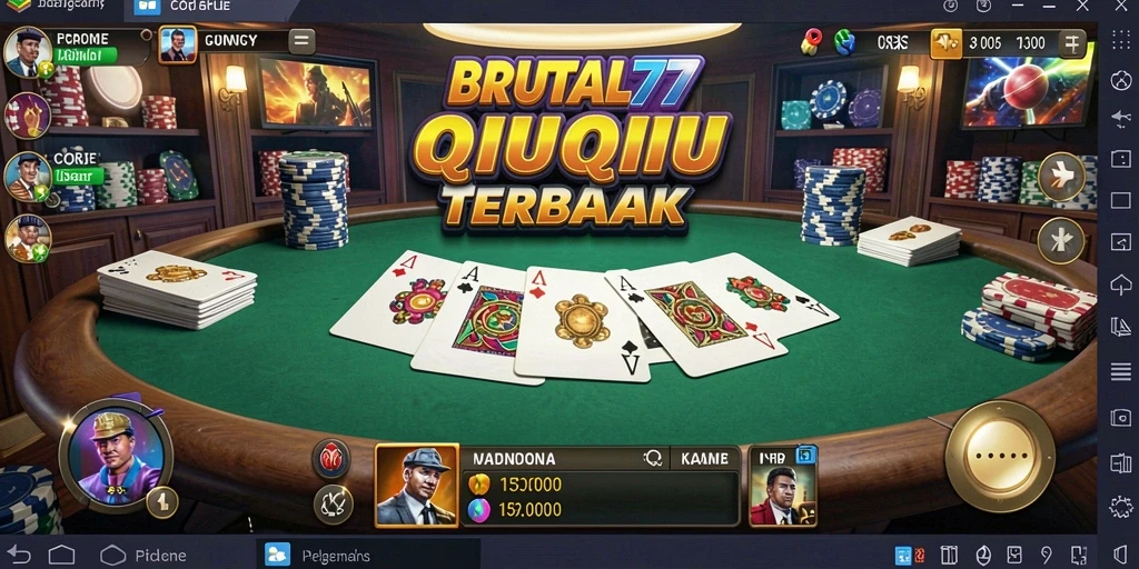 Tampilan gameplay intens dari BRUTAL77 yang menarik.