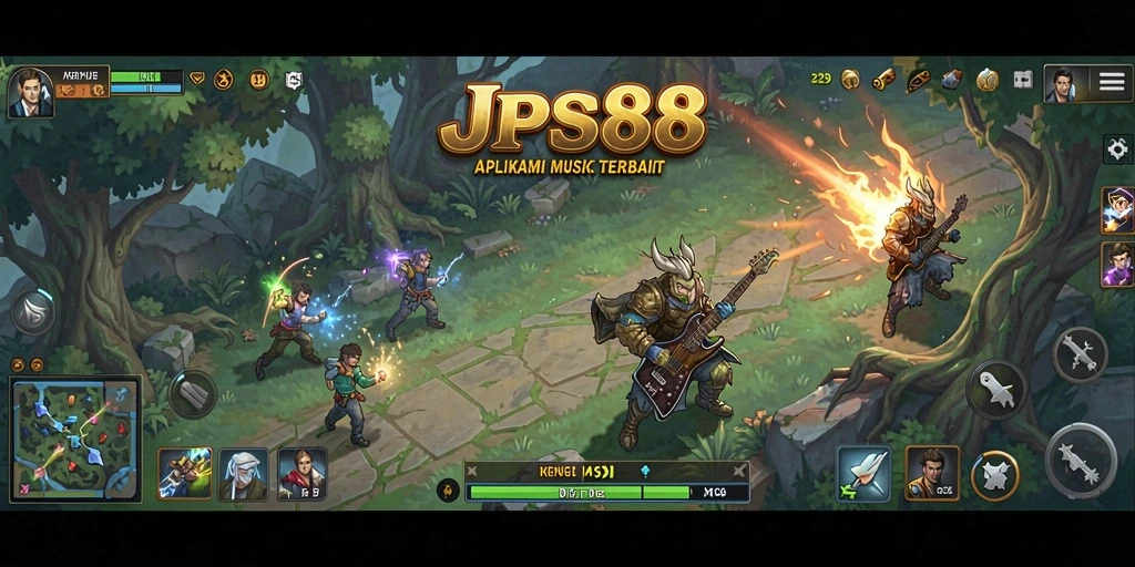 Tangkapan layar utama JPS88 menunjukkan pengguna menikmati gameplay Musik yang interaktif.