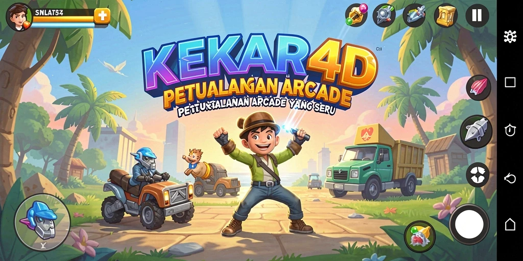 Tampilan gameplay seru dan penuh warna dari KEKAR4D.