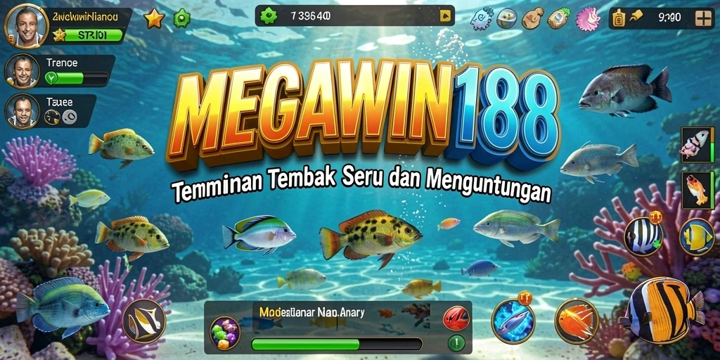 Tangkapan layar gameplay seru dari MEGAWIN188 yang menampilkan aksi menangkap ikan.