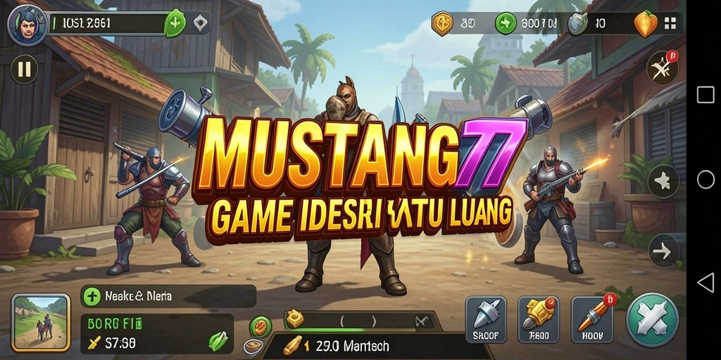 Screenshot gameplay MUSTANG77 dengan grafik menarik dan aktivitas Idle.