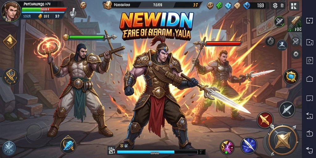 Tampilan menarik dari gameplay pertarungan di NEWIDN.