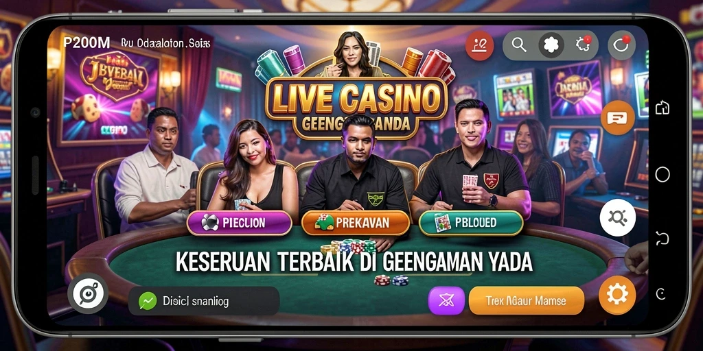 Tampilan gameplay menarik dari P200M dengan dealer langsung.