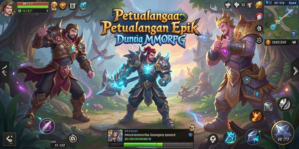 Menampilkan aksi seru dalam dunia MMORPG PF777.