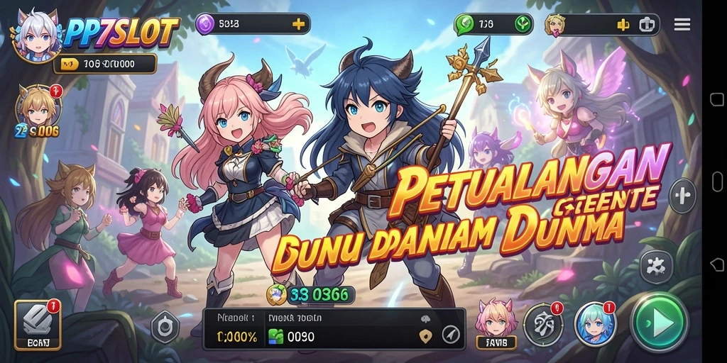 Gameplay PP7SLOT yang menarik dengan karakter anime ikonik.