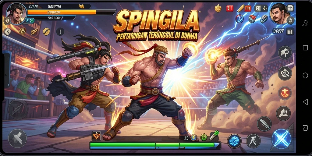 Tampilan menarik dari gameplay SPINGILA yang mendebarkan.