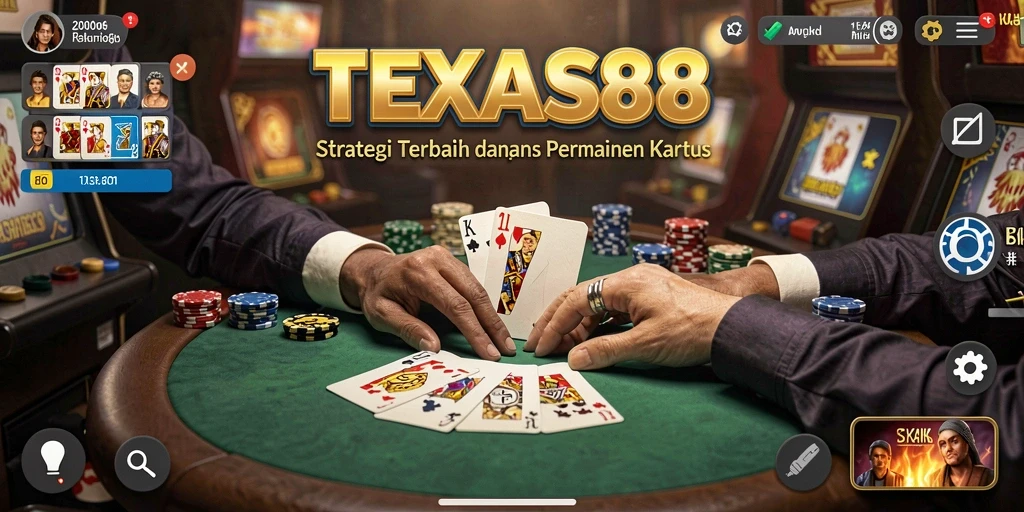 Tampilan layar permainan TEXAS88 yang menunjukkan strategi dan taktik mendalam.